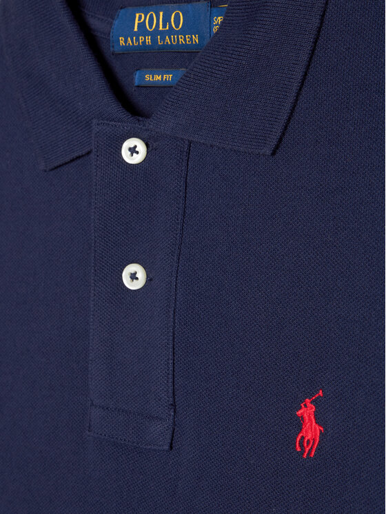 Polo Ralph Lauren Polo Ralph Lauren Polo marškinėliai 323708858024 Tamsiai mėlyna Slim Fit