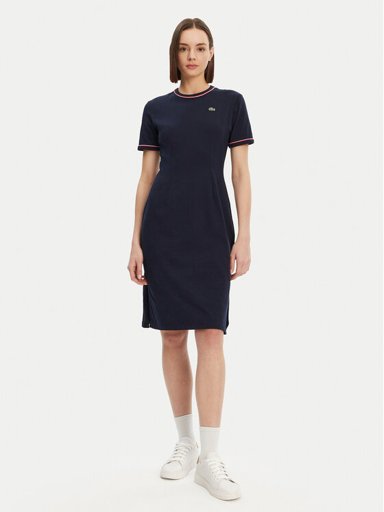 Lacoste Lacoste Haljina za svaki dan EF9988 Tamnoplava Slim Fit
