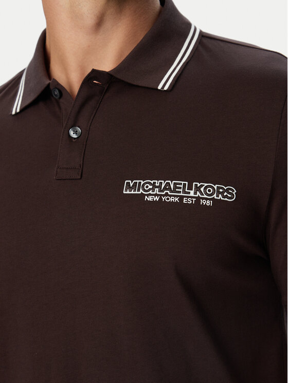MICHAEL Michael Kors MICHAEL Michael Kors Polo särk CF6536S19P Tumepruun Regular Fit