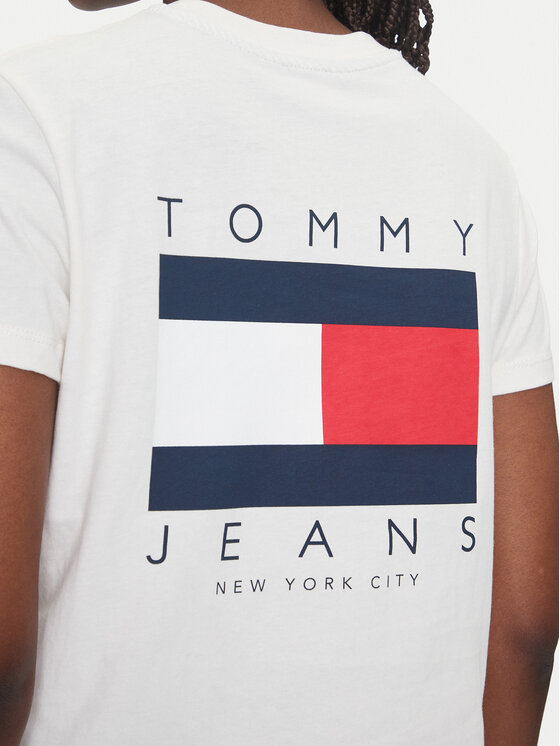 Tommy Jeans Tommy Jeans T-krekls DW0DW21423 Balts Regular Fit