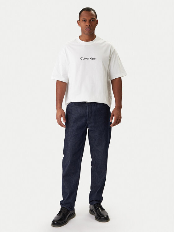 Calvin Klein Calvin Klein Tričko LV040HM228 Biela Relaxed Fit