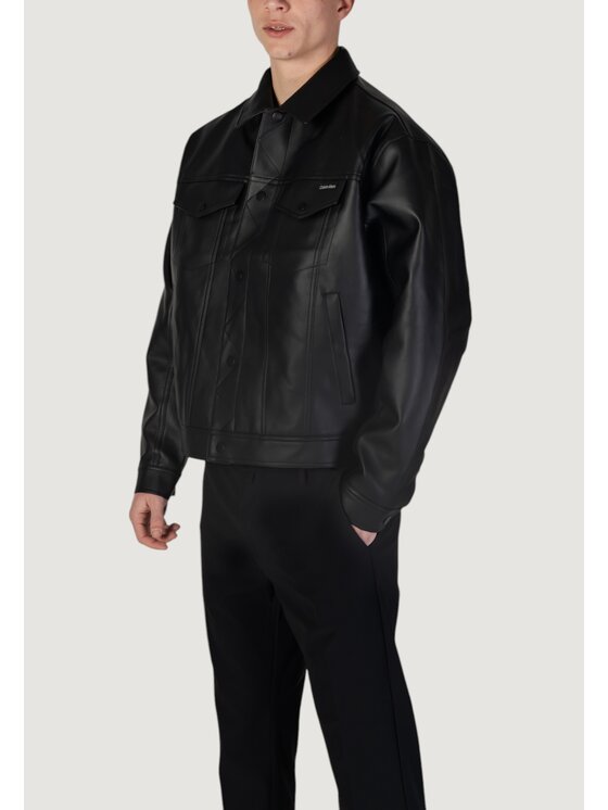 Calvin Klein Jeans Calvin Klein Jeans Giacca di pelle FAUX LEATHER Nero Regular Fit