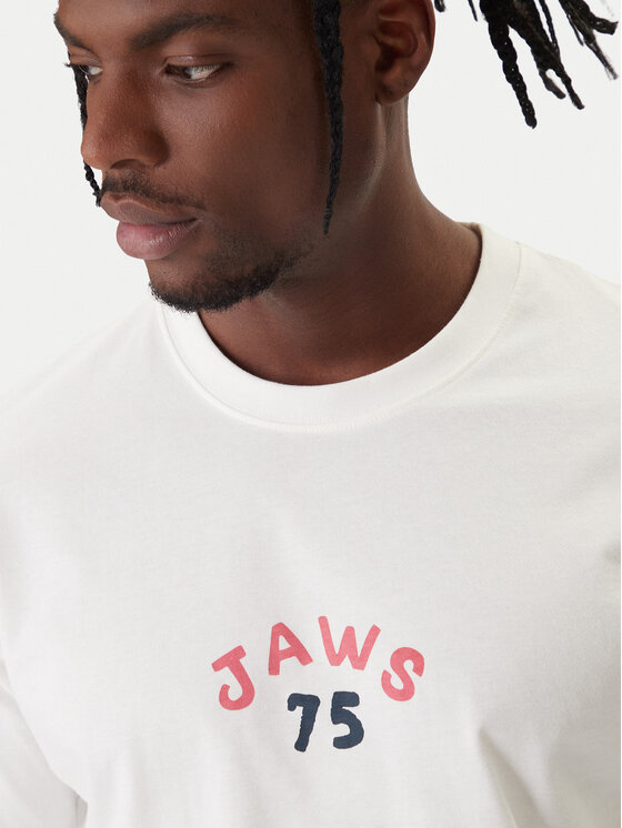 Jack & Jones Jack & Jones Тениска с дълъг ръкав Jaws 12286615 Бял Relaxed Fit