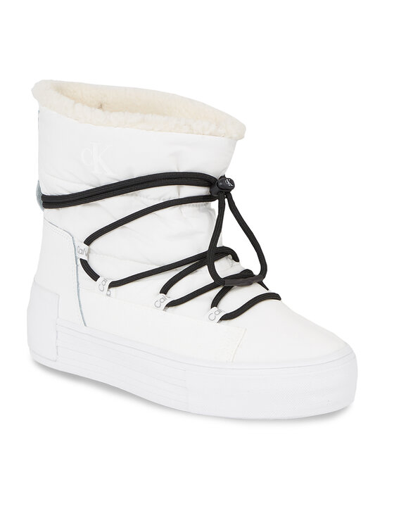 Calvin Klein Jeans Calvin Klein Jeans Hótaposó Bold Vulc Flatf Snow Boot Wn YW0YW01181 Fehér