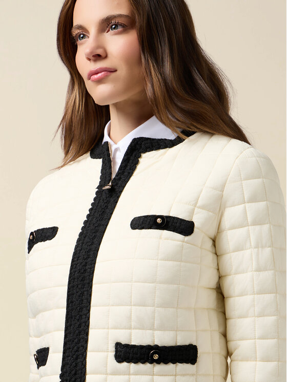 Oltre Oltre Kurtka puchowa F005R001485N011 Biały Boxy Fit
