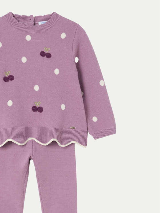 Mayoral Mayoral Set džemper, hlače i portikla 2549 Ružičasta Regular Fit