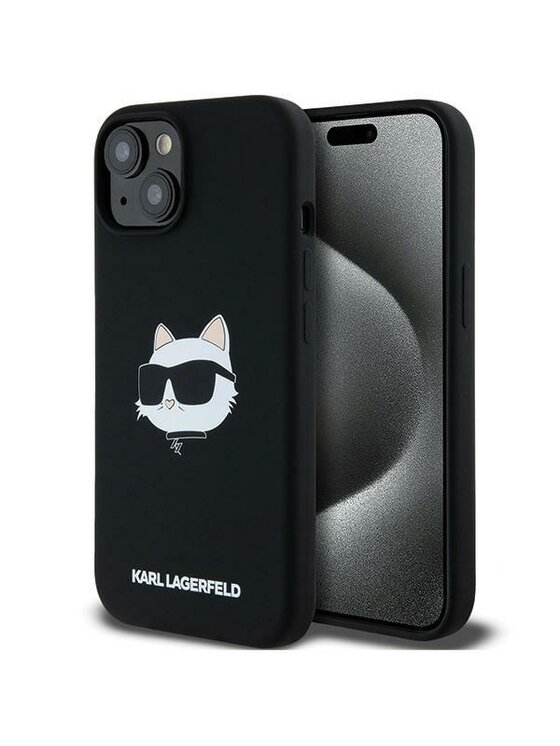 Etui na telefon KARL LAGERFELD, Czarne, Apple iPhone 15 Plus