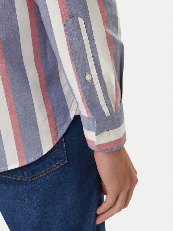 Tommy Hilfiger Tommy Hilfiger Koszula Heritage MW0MW41695 Fioletowy Regular Fit