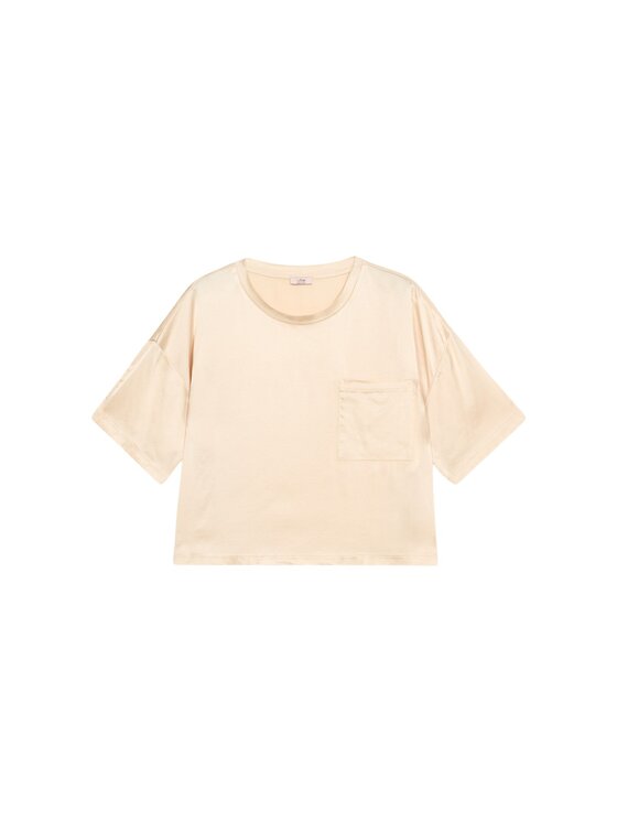 Oltre Oltre Blusa 2491J000734N002 Écru Boxy Fit