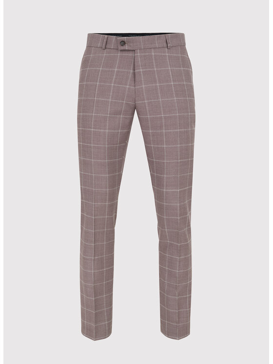 Pako Lorente Pako Lorente Spodnie garniturowe P22SP-6G-019 Różowy Slim Fit