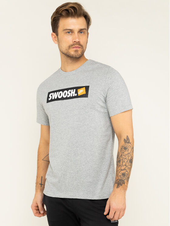 Nike Nike T-Shirt Nsw Swoosh AR5027 Γκρι Standard Fit