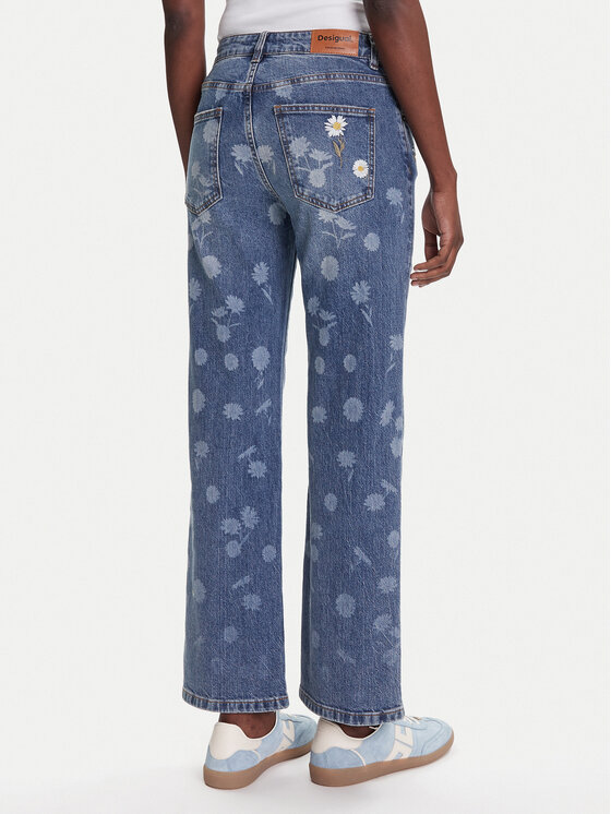 Desigual Desigual Blugi Daisys 25WWDD16 Albastru Straight Fit