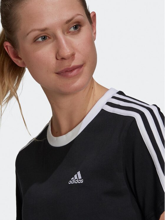 adidas adidas T-shirt Essentials 3-Stripes GS1379 Crna Loose Fit