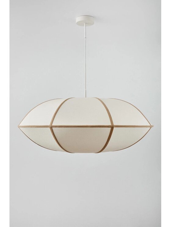 MIAhome MIAhome Lampa wisząca lniana Patraix Beżowy