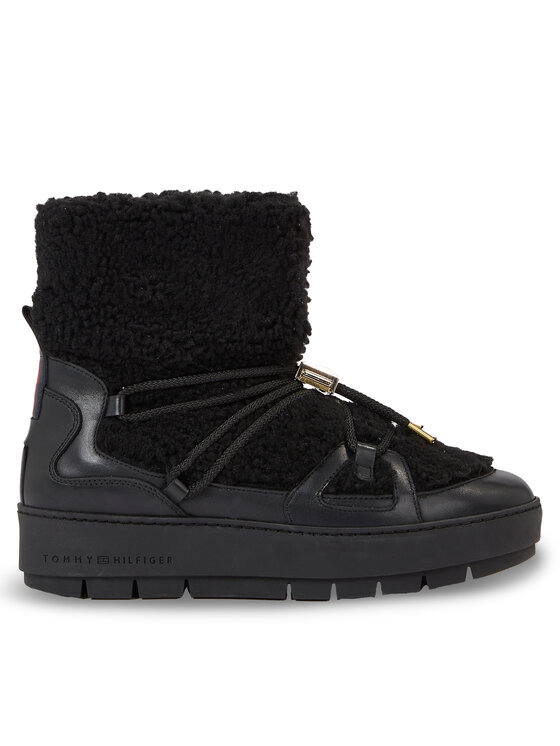 Tommy Hilfiger Tommy Hilfiger Schneeschuhe Tommy Teddy Snowboot FW0FW07505 Schwarz