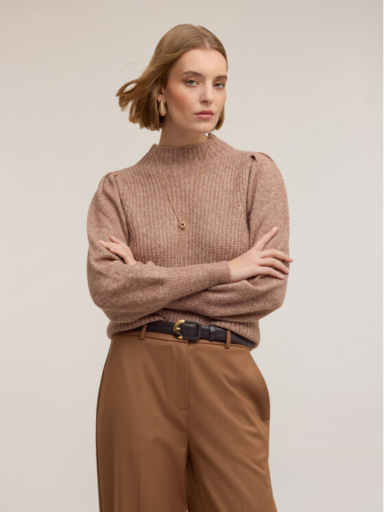 Motivi Motivi Cardigan M056W003737N013 Écru Regular Fit