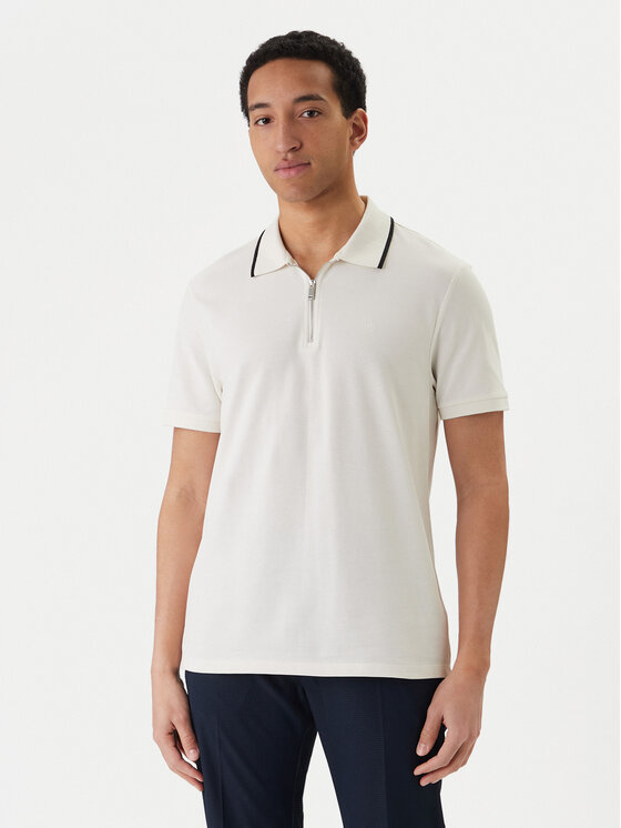 Calvin Klein Tricou polo LV04LF214G Écru Regular Fit