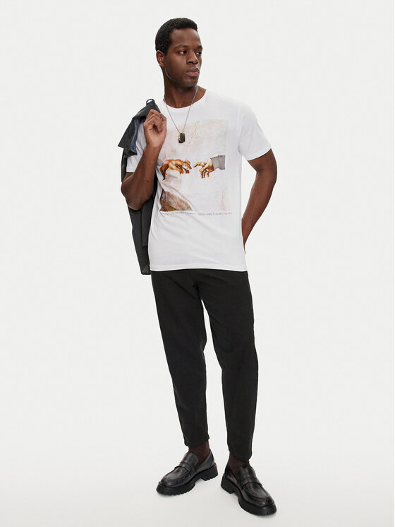 Brave Soul Brave Soul T-shirt MTS-149CHAPEL Bijela Regular Fit