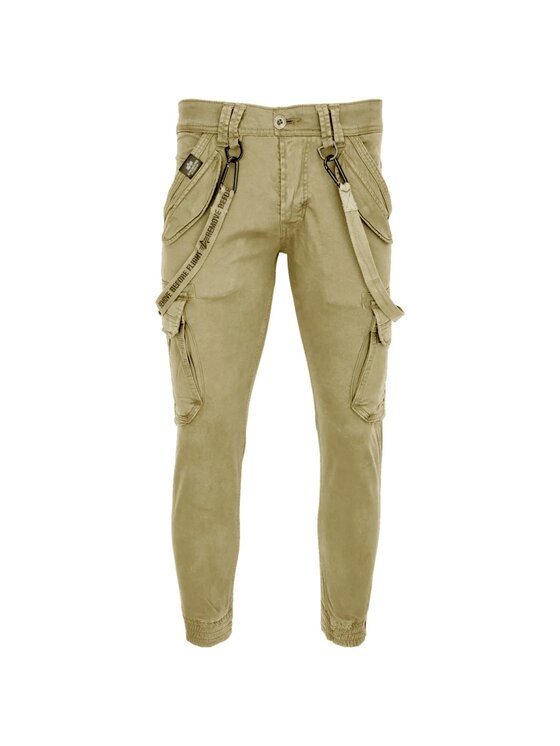 Alpha Industries Alpha Industries Kalhoty z materiálu 128202 Khaki Slim Leg