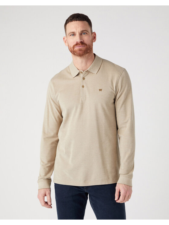 Wrangler Wrangler T-Shirt REFINED POLO Zielony Regular Fit