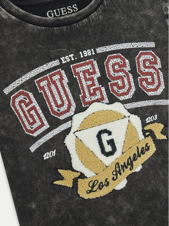Guess Guess T-Shirt L5RI08 K8HM4 Czarny Regular Fit