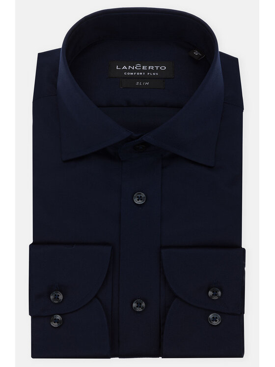 Lancerto Lancerto Koszula Costa KO073122000031.GRANAT Granatowy Slim Fit