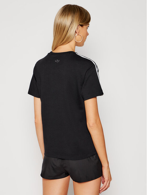 adidas T-Shirt adicolor 3D Treofil GN2930 Schwarz Loose Fit • Modivo.de