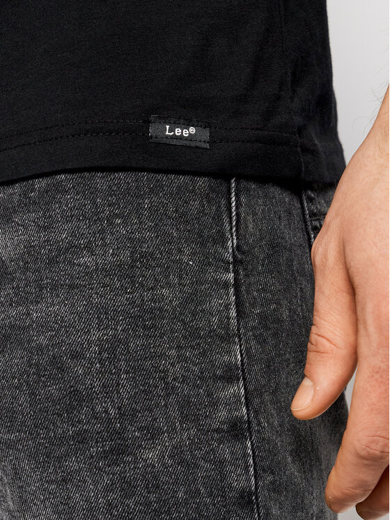 Lee Lee Komplet t-shirtów Twin Pack Crew L680CM01 112117012 Czarny Fitted Fit