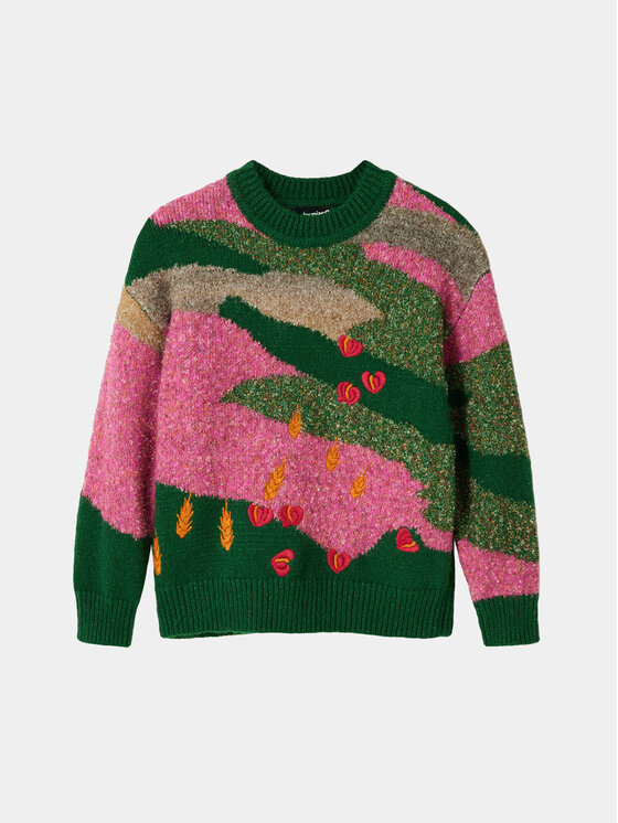 Desigual Desigual Sweter 23WGJF05 Kolorowy Regular Fit