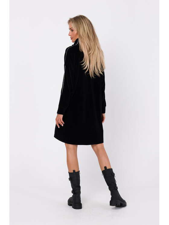 Made of Emotion Made of Emotion Sukienka codzienna M764 Czarny Modern Fit