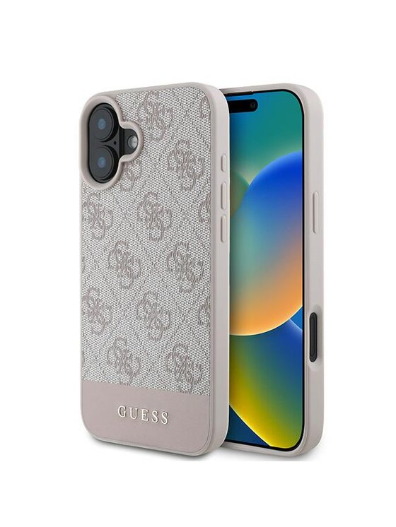 Etui na telefon Guess, Różowe, Apple iPhone 16 Plus