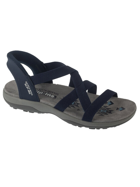 Skechers Skechers Sandały Skechers Slip-Ins: Reggae Slim - Stretch Flex Granatowy