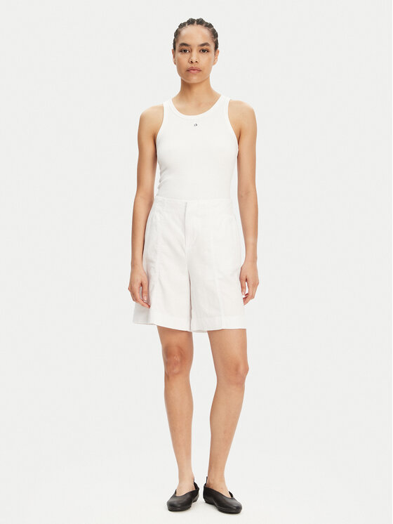 Calvin Klein Jeans Calvin Klein Jeans Bermudy J20J225219 Biela Relaxed Fit
