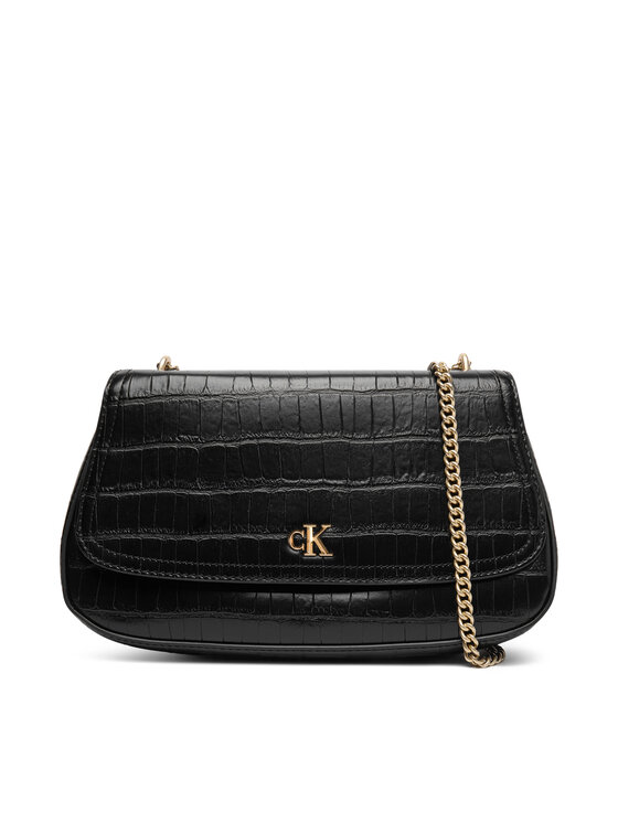 Calvin Klein Calvin Klein Geantă Ck Croc Conv Chain Medium Bag LV04F3284G Negru