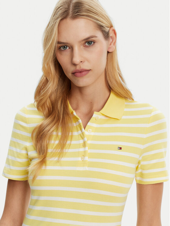 Tommy Hilfiger Tommy Hilfiger Polo 1985 WW0WW43225 Żółty Slim Fit