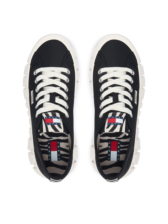 Tommy Jeans Tommy Jeans Laisvalaikio batai Tj Platform Sneaker Zebra EN0EN03070 Juoda