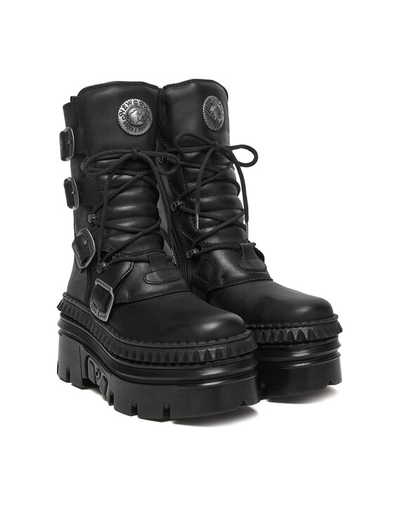 NEW ROCK NEW ROCK Schnürschuhe M-WALL373-S15 Schwarz