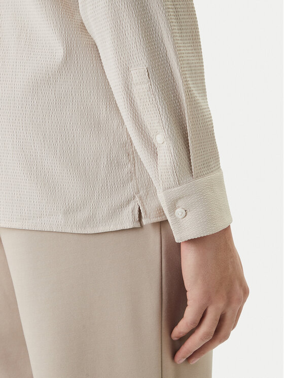 Calvin Klein Calvin Klein Marškiniai LV04LF108G Smėlio Classic Fit