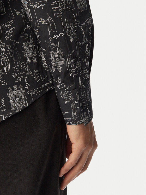 KARL LAGERFELD KARL LAGERFELD Särk 605000 563613 Must Regular Fit