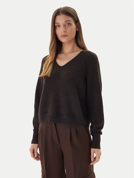 Vero Moda Vero Moda Pulover Aquarius 10331898 Rjava Regular Fit