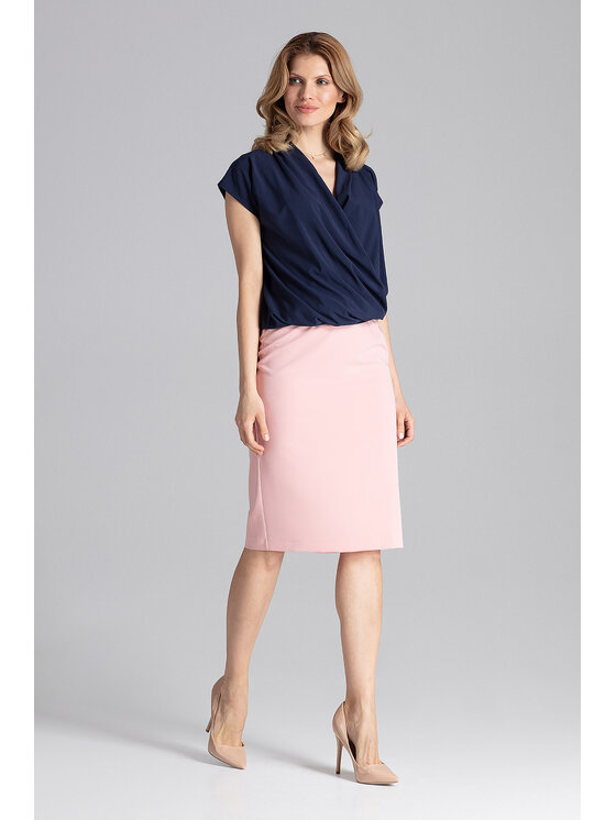 FIGL FIGL Blúzka M652 Tmavomodrá Regular Fit