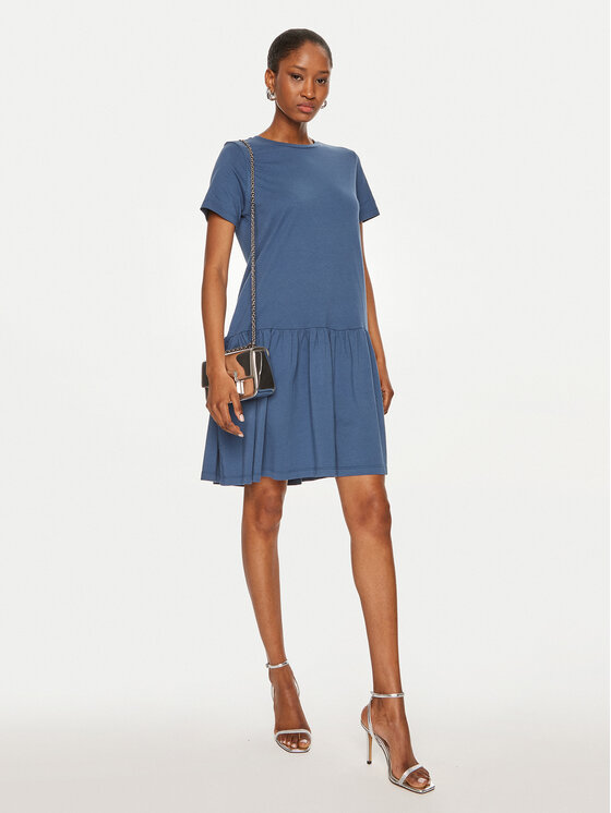 United Colors Of Benetton United Colors Of Benetton Vestito da giorno 3U53DV01H Blu Relaxed Fit