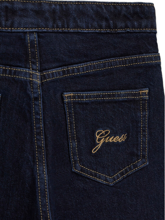 Guess Guess Jeans hlače J6BA12 D2214 Mornarsko modra Flare Fit