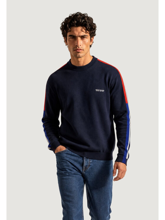 Armani Exchange Armani Exchange Sweter XM002722 AF11960 Niebieski Casual Fit