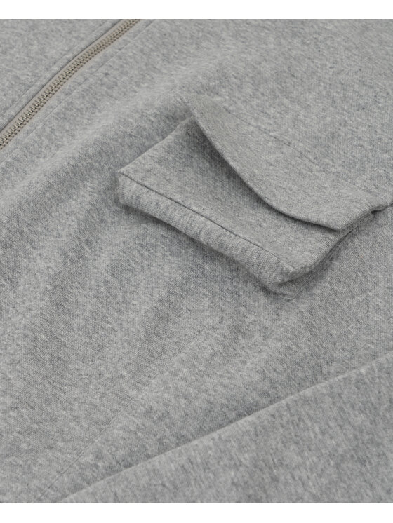 BENU BENU Bluza Szara z Zamkiem Szary Loose Fit
