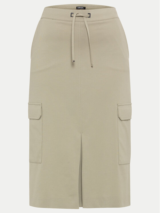 Női Midi szoknya Olsen, Méret: 40, Khaki, 16001362