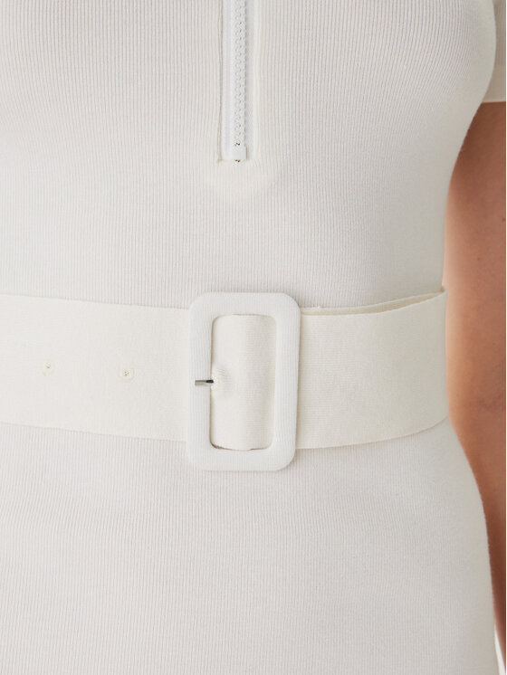 Guess Guess Плетена рокля V6RK08 Z4642 Бял Slim Fit