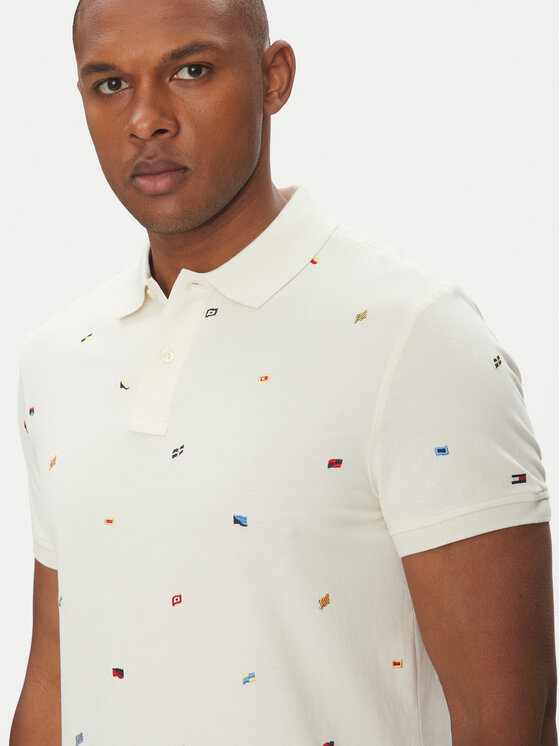 Tommy Hilfiger Tommy Hilfiger Polo Critter MW0MW39044 Beżowy Regular Fit