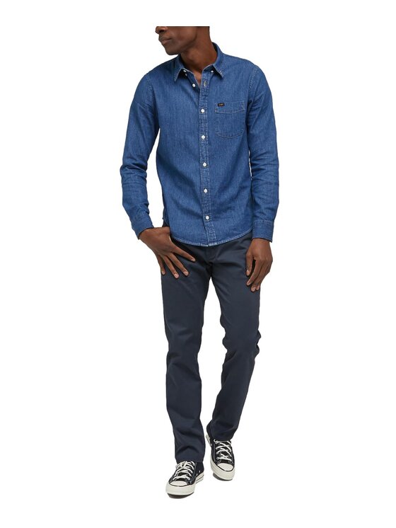 Lee Lee Koszula jeansowa L880CUVK Niebieski Regular Fit