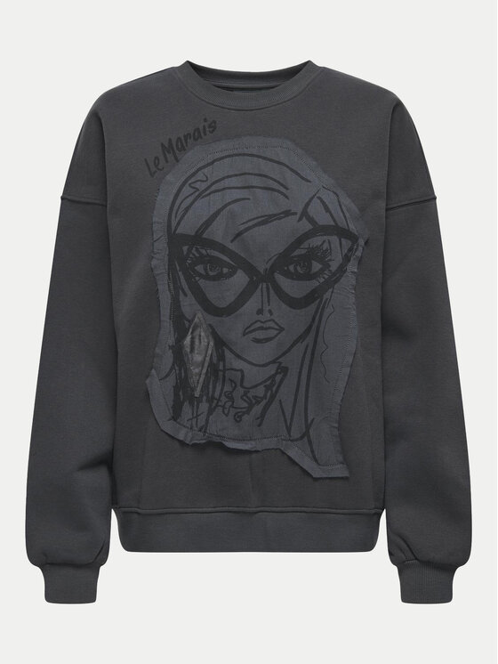ONLY ONLY Sweatshirt Collie 15337366 Grau Regular Fit